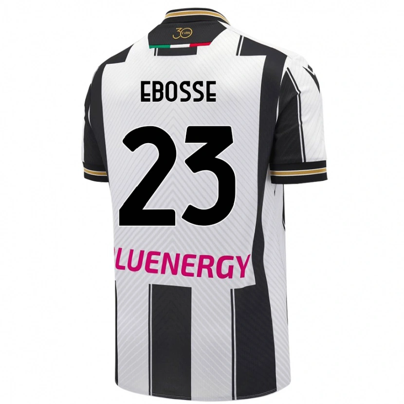 Danxen Niño Camiseta Enzo Ebosse #23 Blanco Negro 1ª Equipación 2024/25 La Camisa