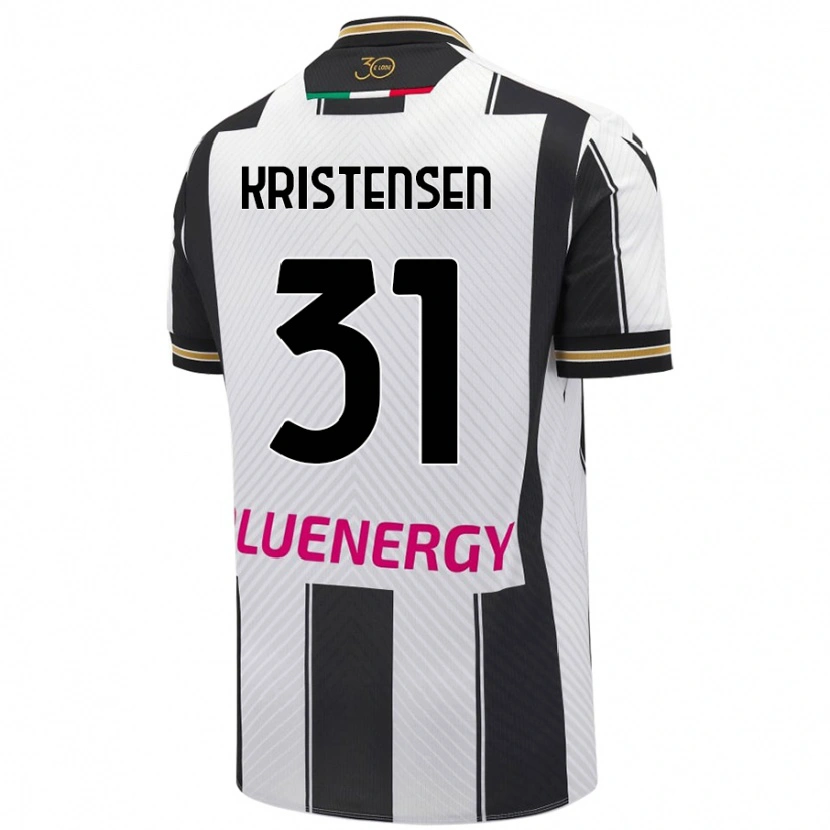 Danxen Niño Camiseta Thomas Kristensen #31 Blanco Negro 1ª Equipación 2024/25 La Camisa