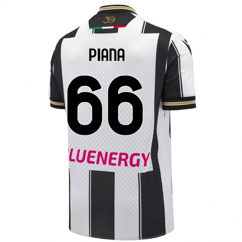 Danxen Niño Camiseta Edoardo Piana #66 Blanco Negro 1ª Equipación 2024/25 La Camisa