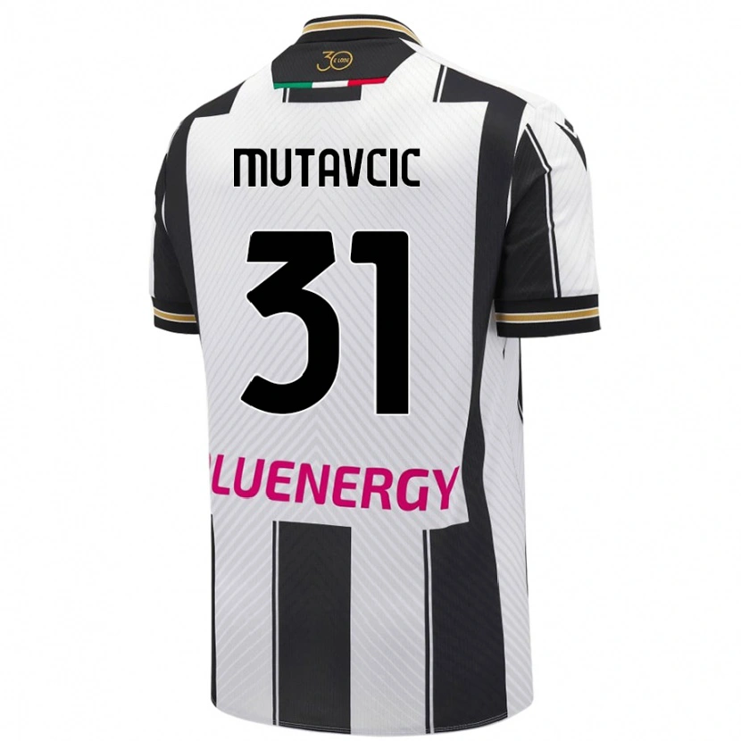 Danxen Niño Camiseta Jan Mutavcic #31 Blanco Negro 1ª Equipación 2024/25 La Camisa