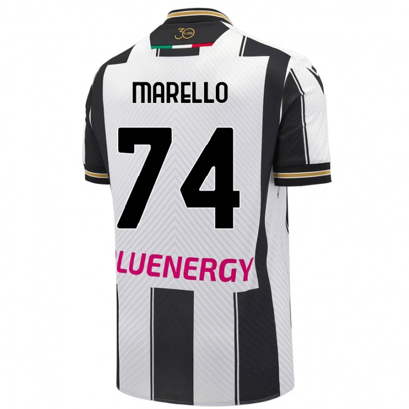 Danxen Niño Camiseta Mattia Marello #74 Blanco Negro 1ª Equipación 2024/25 La Camisa