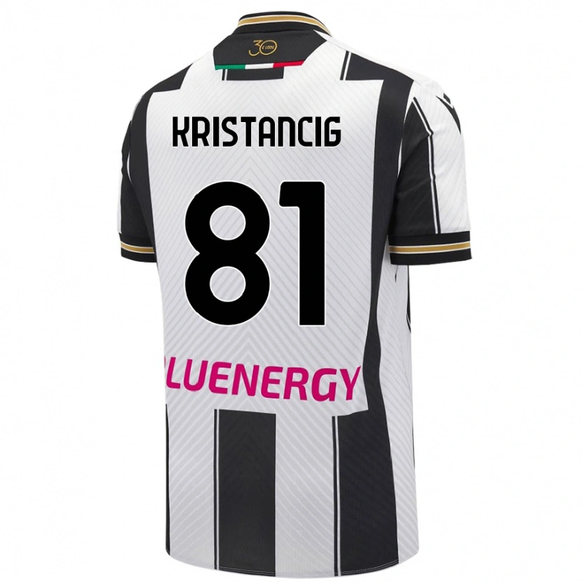 Danxen Niño Camiseta Luca Kristancig #81 Blanco Negro 1ª Equipación 2024/25 La Camisa