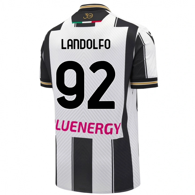 Danxen Niño Camiseta Tommaso Landolfo #92 Blanco Negro 1ª Equipación 2024/25 La Camisa