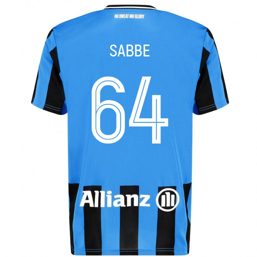 Danxen Niño Camiseta Kyriani Sabbe #64 Azul Cielo Negro 1ª Equipación 2024/25 La Camisa