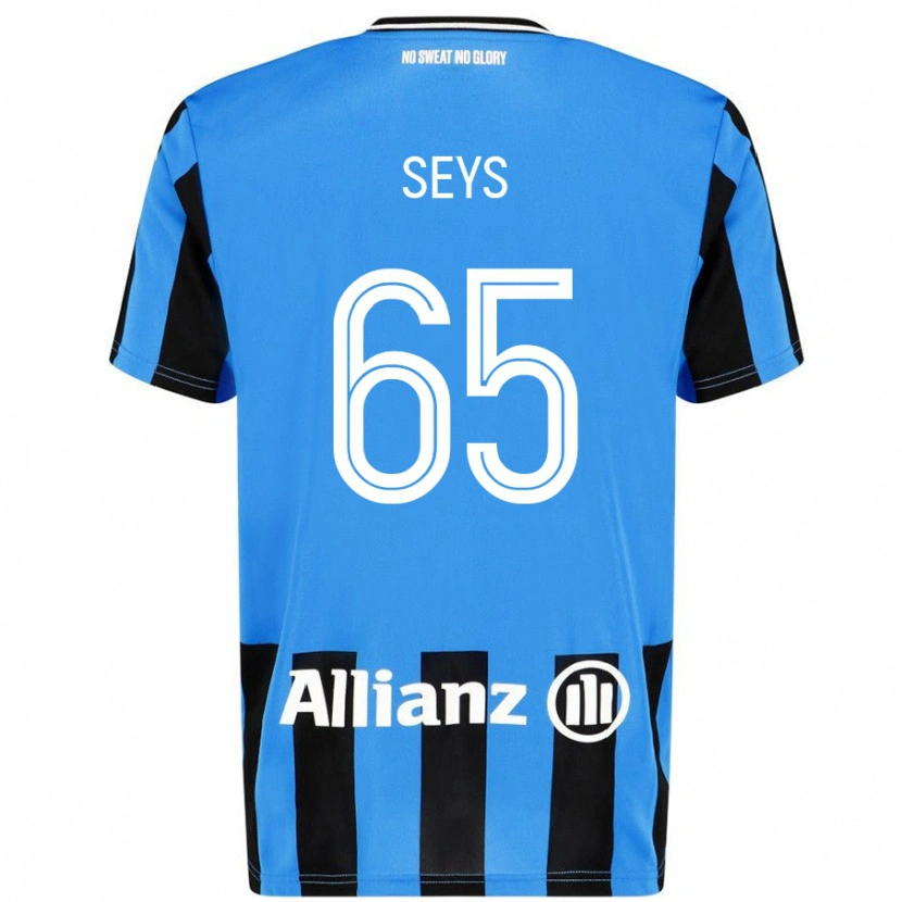 Danxen Niño Camiseta Joaquin Seys #65 Azul Cielo Negro 1ª Equipación 2024/25 La Camisa