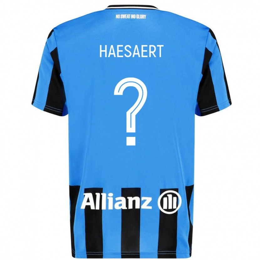 Danxen Niño Camiseta Mateo Haesaert #0 Azul Cielo Negro 1ª Equipación 2024/25 La Camisa