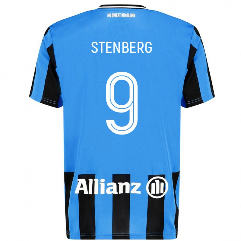 Danxen Niño Camiseta Hanna Stenberg #9 Azul Cielo Negro 1ª Equipación 2024/25 La Camisa