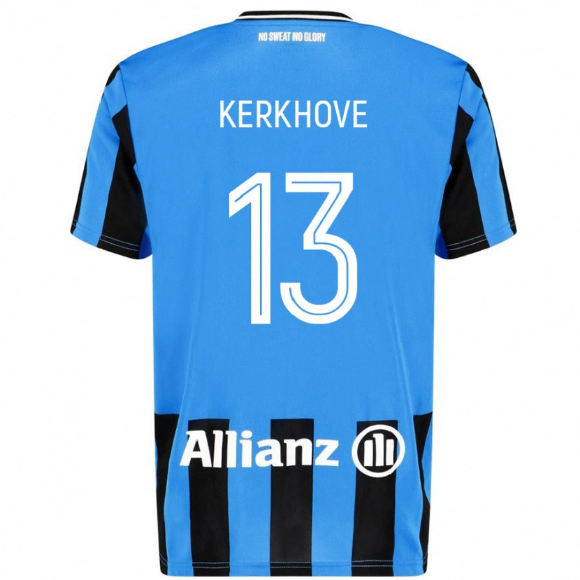 Danxen Niño Camiseta Angel Kerkhove #13 Azul Cielo Negro 1ª Equipación 2024/25 La Camisa