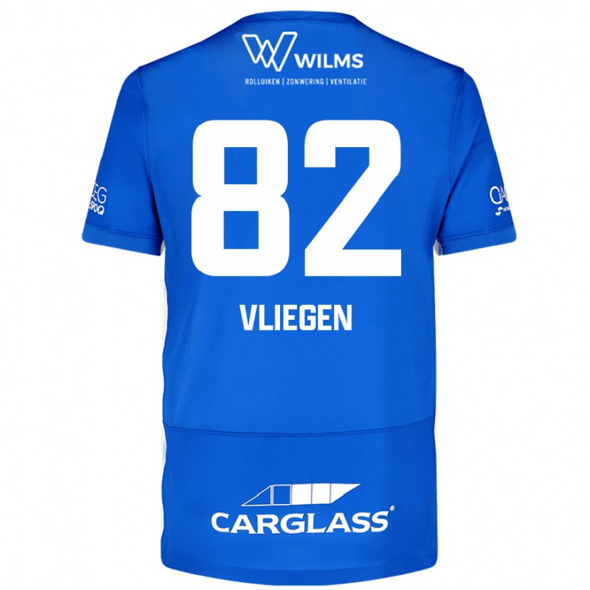 Danxen Niño Camiseta Olivier Vliegen #82 Azul 1ª Equipación 2024/25 La Camisa