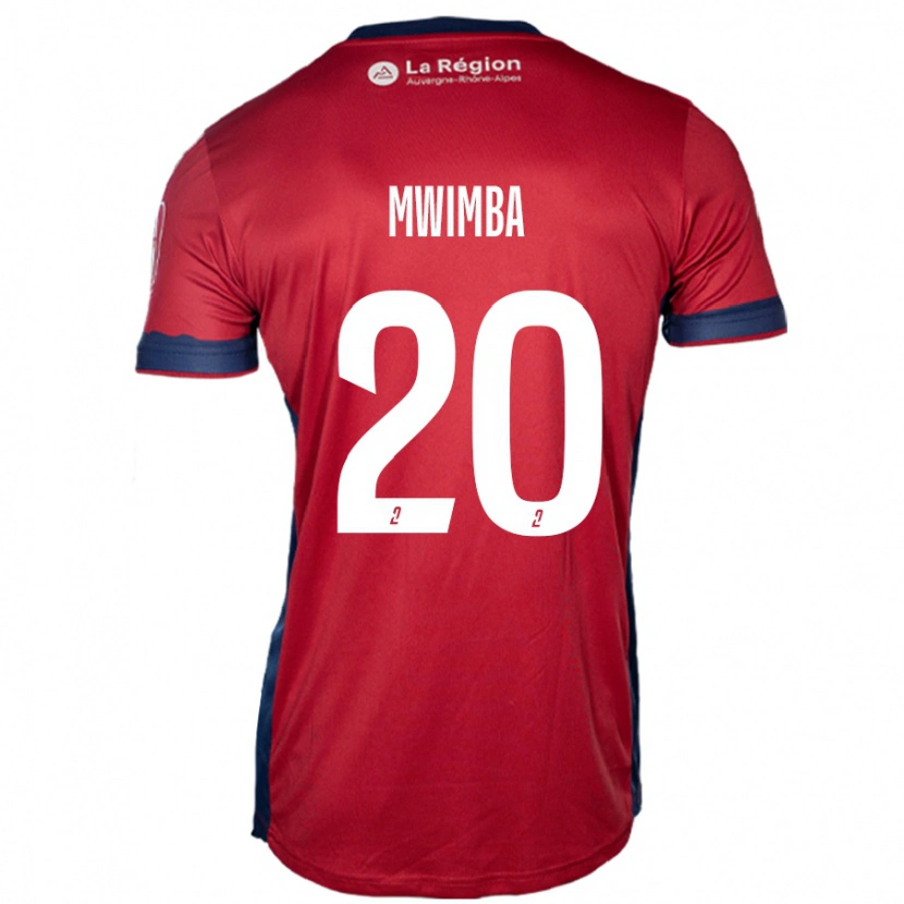 Danxen Niño Camiseta Josué Mwimba Isala #20 Borgoña Claro 1ª Equipación 2024/25 La Camisa