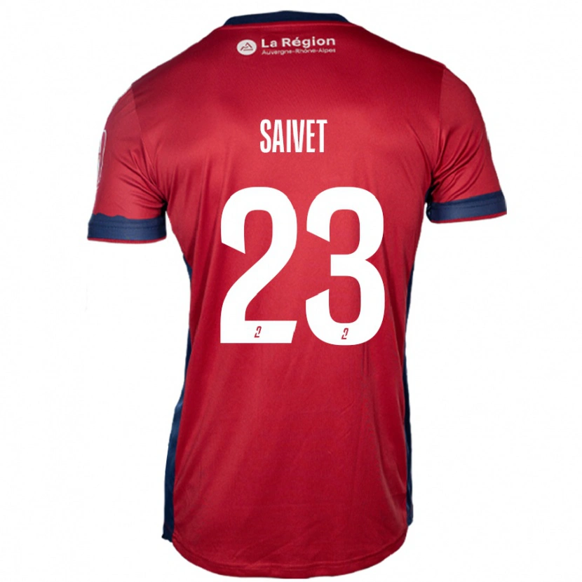 Danxen Niño Camiseta Henri Saivet #23 Borgoña Claro 1ª Equipación 2024/25 La Camisa