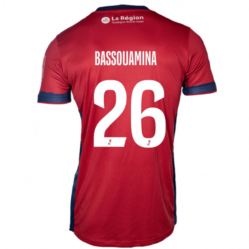 Danxen Niño Camiseta Mons Bassouamina #26 Borgoña Claro 1ª Equipación 2024/25 La Camisa