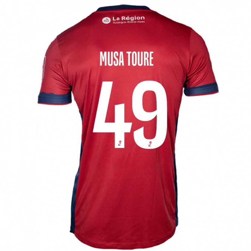 Danxen Niño Camiseta Musa Toure #49 Borgoña Claro 1ª Equipación 2024/25 La Camisa