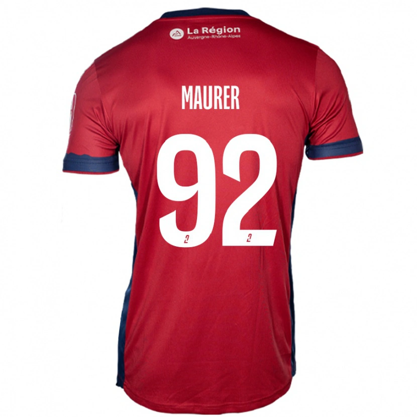 Danxen Niño Camiseta Aïman Maurer #92 Borgoña Claro 1ª Equipación 2024/25 La Camisa