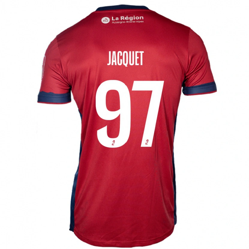 Danxen Niño Camiseta Jérémy Jacquet #97 Borgoña Claro 1ª Equipación 2024/25 La Camisa