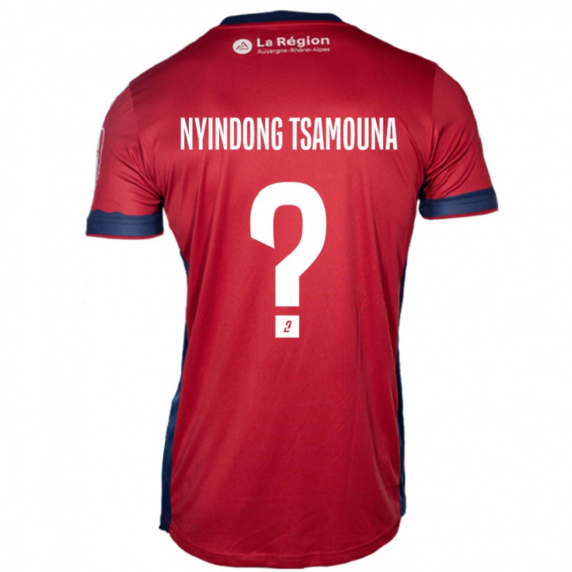 Danxen Niño Camiseta Jean Nyindong Tsamouna #0 Borgoña Claro 1ª Equipación 2024/25 La Camisa