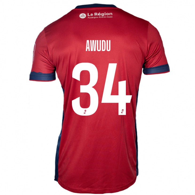 Danxen Niño Camiseta Sumaila Awudu #34 Borgoña Claro 1ª Equipación 2024/25 La Camisa