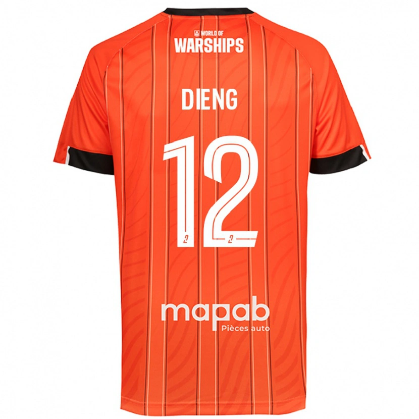 Danxen Niño Camiseta Bamba Dieng #12 Naranja 1ª Equipación 2024/25 La Camisa