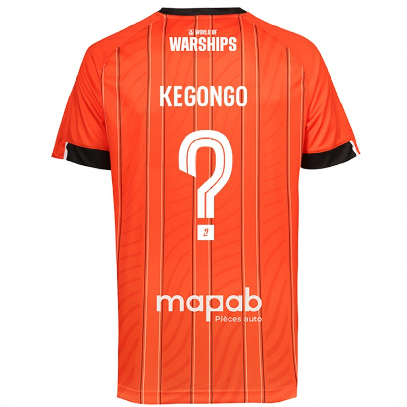 Danxen Niño Camiseta Clarence Kegongo #0 Naranja 1ª Equipación 2024/25 La Camisa