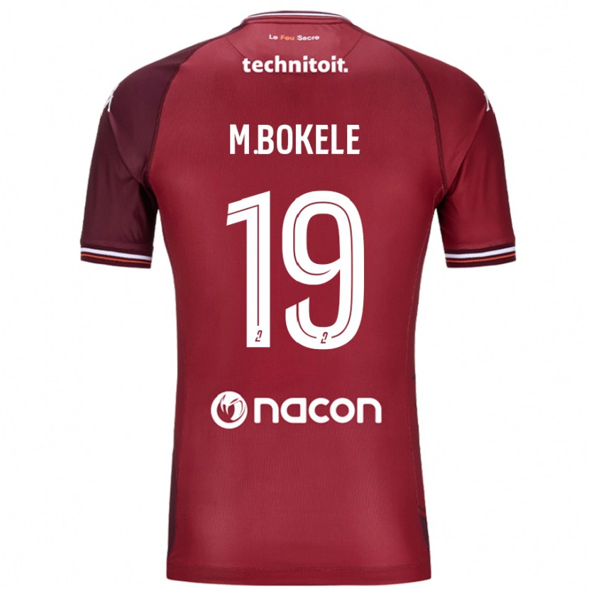 Danxen Niño Camiseta Morgan Bokele #19 Rojo Granata 1ª Equipación 2024/25 La Camisa