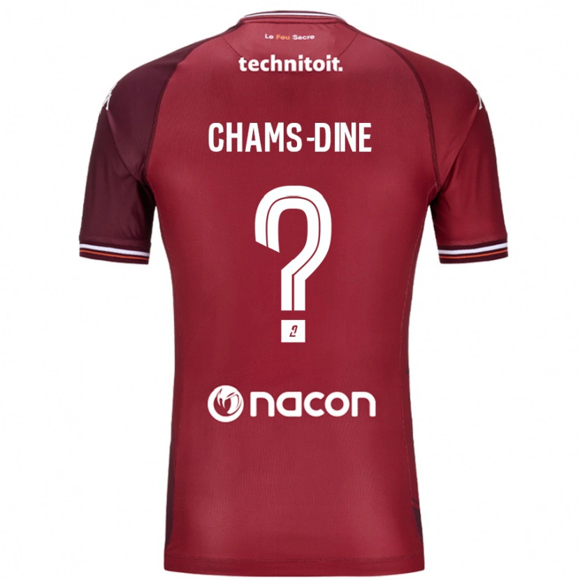 Danxen Niño Camiseta Adam Chams-Dine #0 Rojo Granata 1ª Equipación 2024/25 La Camisa