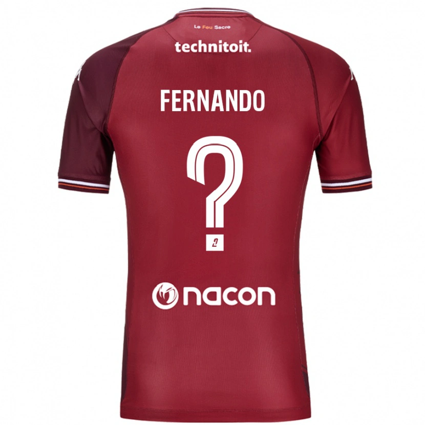 Danxen Niño Camiseta Josué Fernando #0 Rojo Granata 1ª Equipación 2024/25 La Camisa