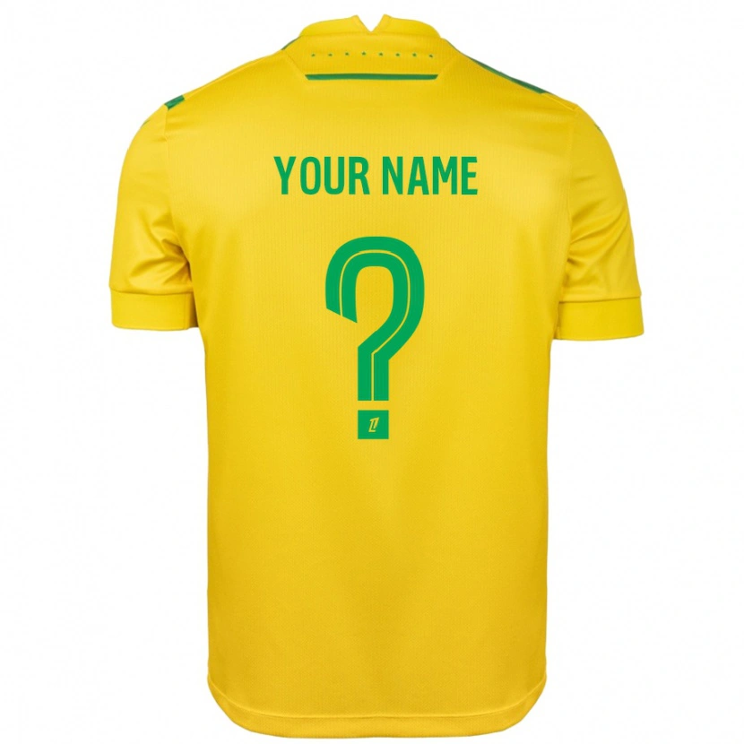 Danxen Niño Camiseta Su Nombre #0 Amarillo Verde 1ª Equipación 2024/25 La Camisa