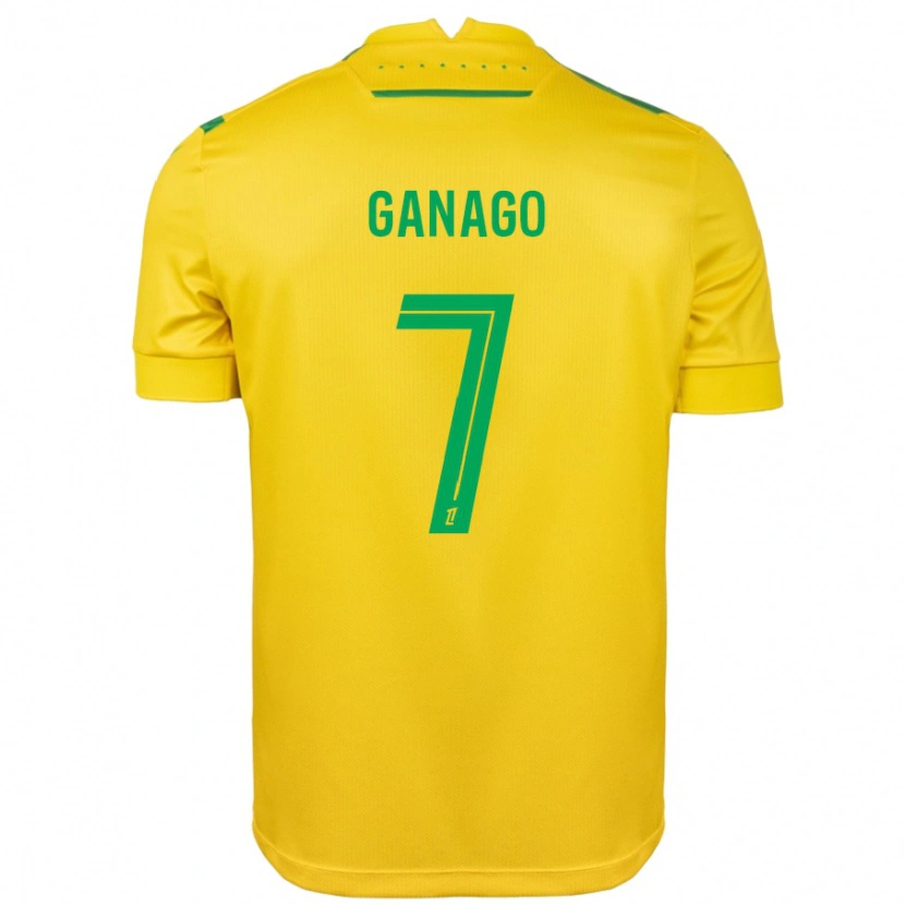 Danxen Niño Camiseta Ignatius Ganago #7 Amarillo Verde 1ª Equipación 2024/25 La Camisa