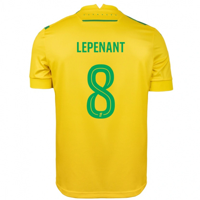 Danxen Niño Camiseta Johann Lepenant #8 Amarillo Verde 1ª Equipación 2024/25 La Camisa