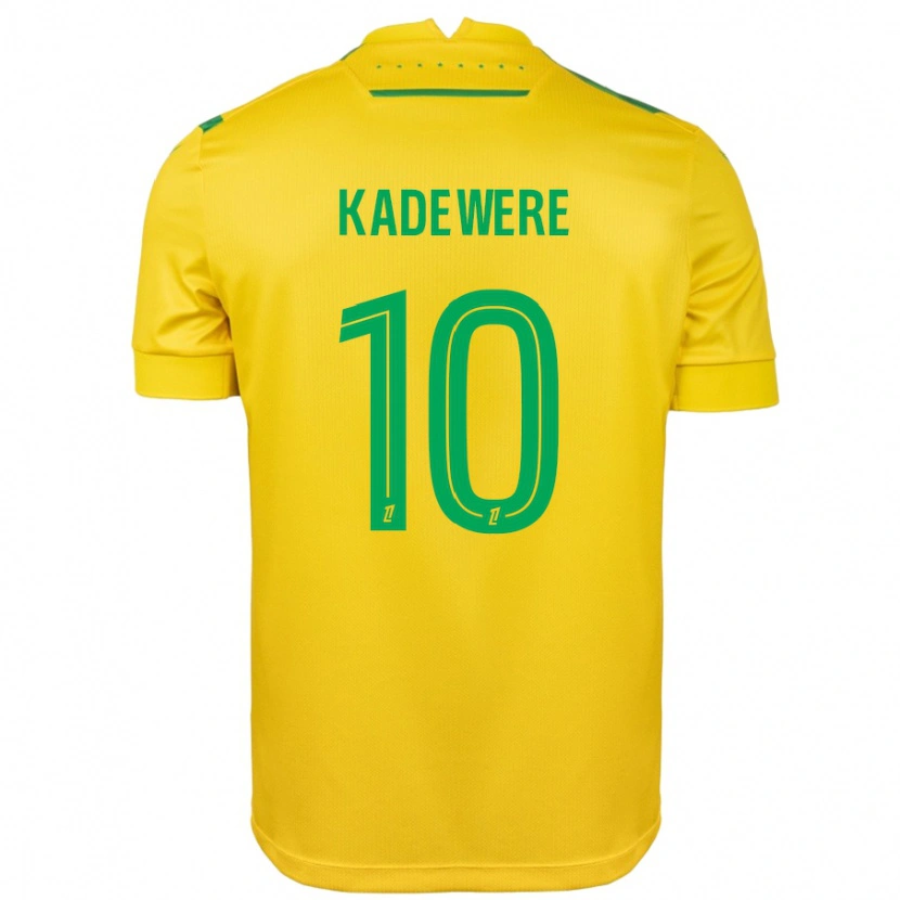 Danxen Niño Camiseta Tino Kadewere #10 Amarillo Verde 1ª Equipación 2024/25 La Camisa