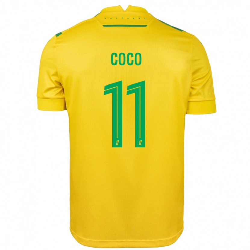 Danxen Niño Camiseta Marcus Coco #11 Amarillo Verde 1ª Equipación 2024/25 La Camisa