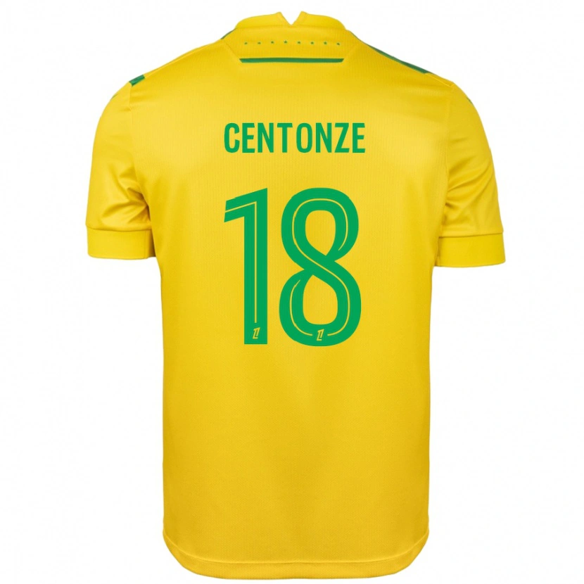 Danxen Niño Camiseta Fabien Centonze #18 Amarillo Verde 1ª Equipación 2024/25 La Camisa