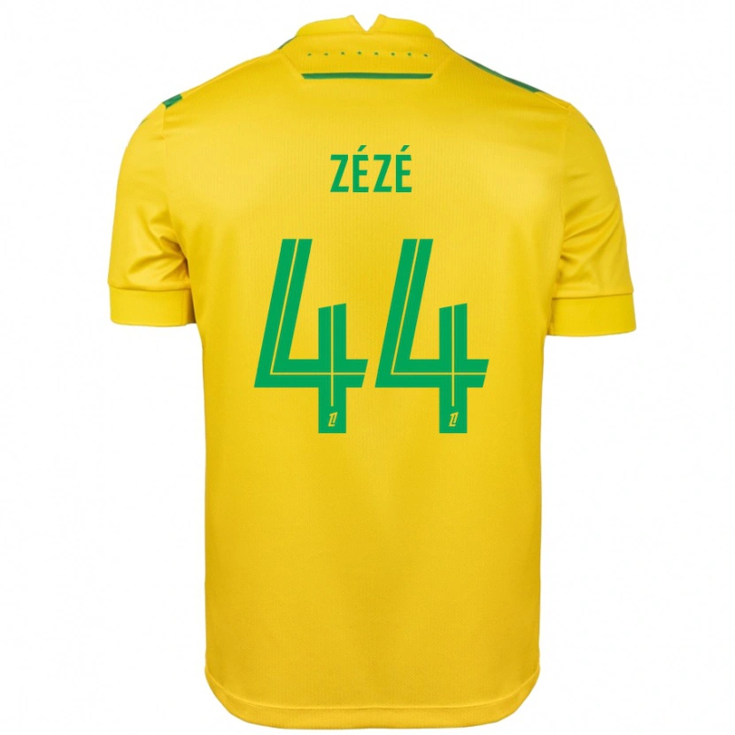 Danxen Niño Camiseta Nathan Zézé #44 Amarillo Verde 1ª Equipación 2024/25 La Camisa