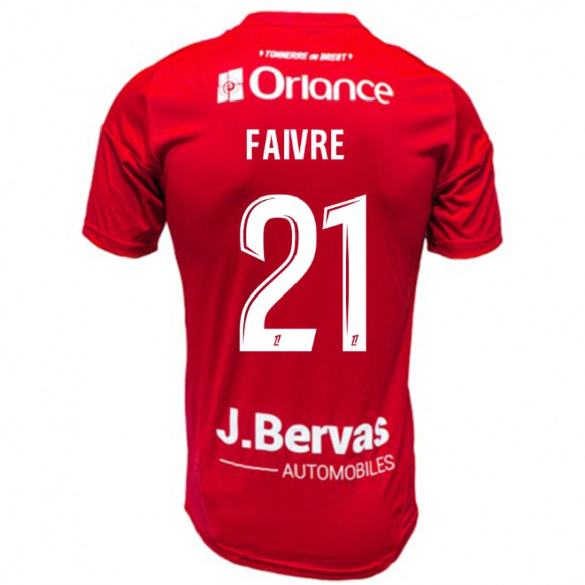 Danxen Niño Camiseta Romain Faivre #21 Rojo Blanco 1ª Equipación 2024/25 La Camisa