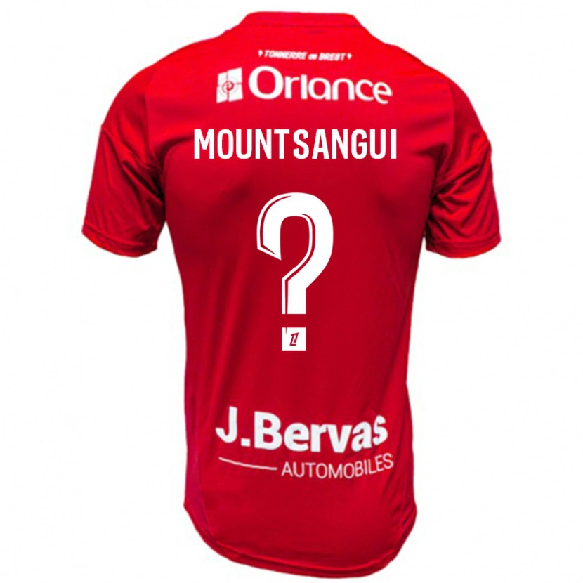 Danxen Niño Camiseta Warren Mountsangui #0 Rojo Blanco 1ª Equipación 2024/25 La Camisa