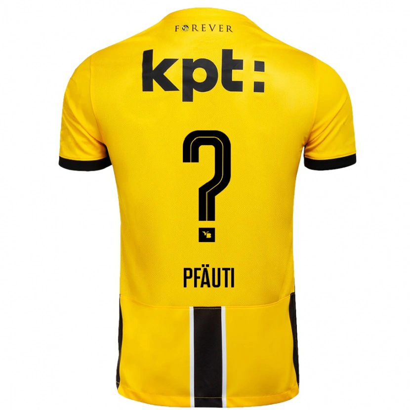 Danxen Niño Camiseta Noe Pfäuti #0 Amarillo Negro 1ª Equipación 2024/25 La Camisa