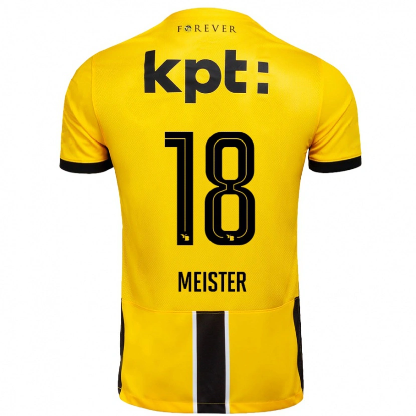 Danxen Niño Camiseta Wibke Meister #18 Amarillo Negro 1ª Equipación 2024/25 La Camisa