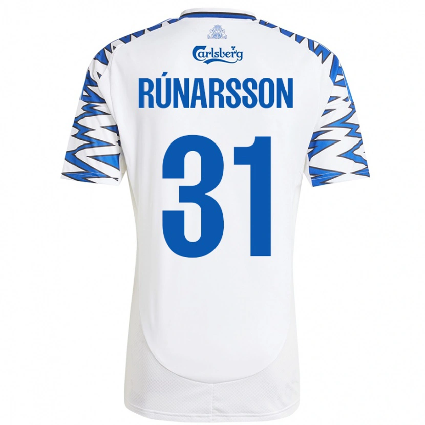 Danxen Niño Camiseta Rúnar Alex Rúnarsson #31 Blanco Azul Cielo 1ª Equipación 2024/25 La Camisa