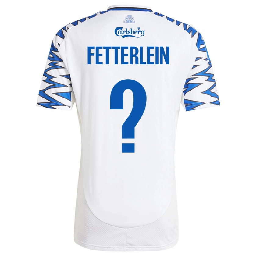 Danxen Niño Camiseta Sean Fetterlein #0 Blanco Azul Cielo 1ª Equipación 2024/25 La Camisa