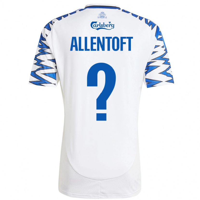 Danxen Niño Camiseta Philip Allentoft #0 Blanco Azul Cielo 1ª Equipación 2024/25 La Camisa