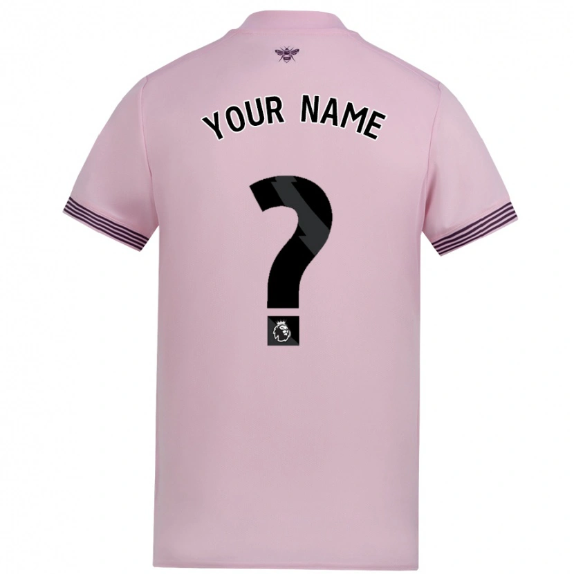 Danxen Niño Camiseta Su Nombre #0 Rosa 2ª Equipación 2024/25 La Camisa