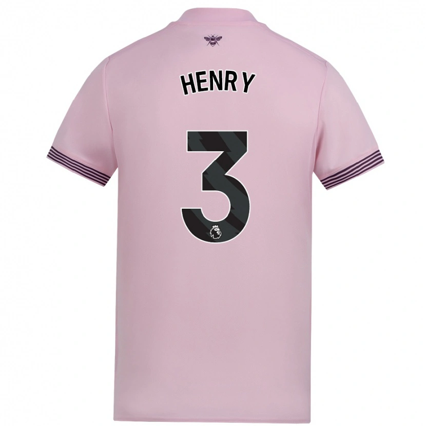 Danxen Niño Camiseta Rico Henry #3 Rosa 2ª Equipación 2024/25 La Camisa