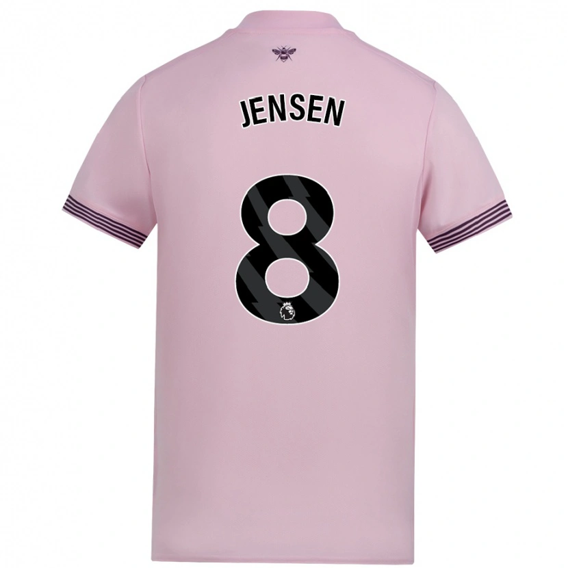 Danxen Niño Camiseta Mathias Jensen #8 Rosa 2ª Equipación 2024/25 La Camisa