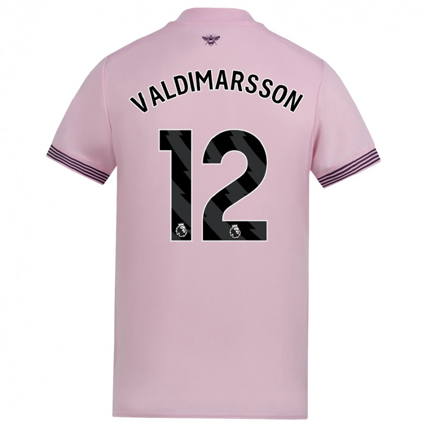 Danxen Niño Camiseta Hákon Rafn Valdimarsson #12 Rosa 2ª Equipación 2024/25 La Camisa