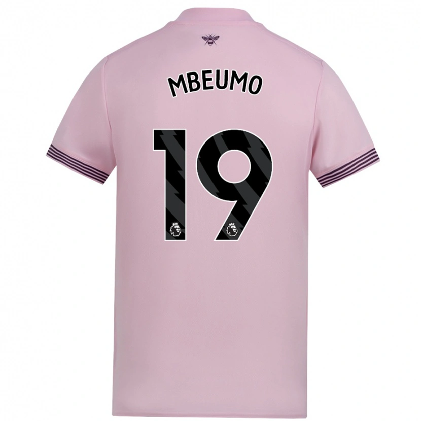 Danxen Niño Camiseta Bryan Mbeumo #19 Rosa 2ª Equipación 2024/25 La Camisa