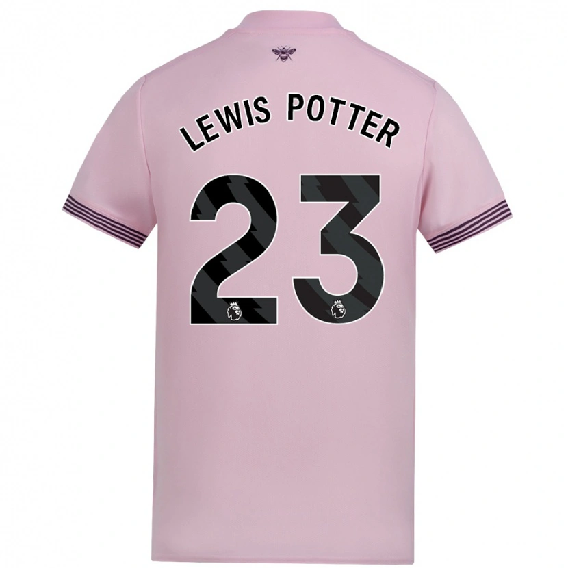 Danxen Niño Camiseta Keane Lewis-Potter #23 Rosa 2ª Equipación 2024/25 La Camisa