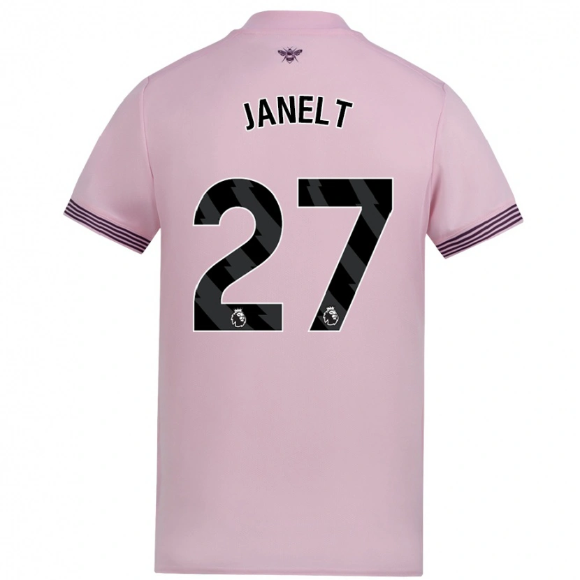 Danxen Niño Camiseta Vitaly Janelt #27 Rosa 2ª Equipación 2024/25 La Camisa