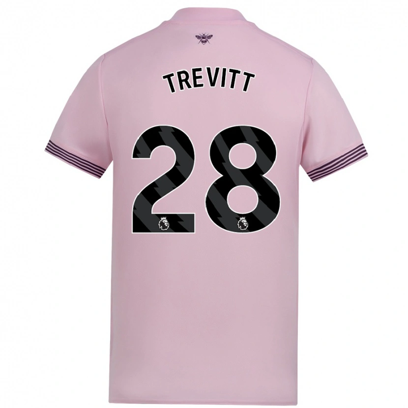 Danxen Niño Camiseta Ryan Trevitt #28 Rosa 2ª Equipación 2024/25 La Camisa