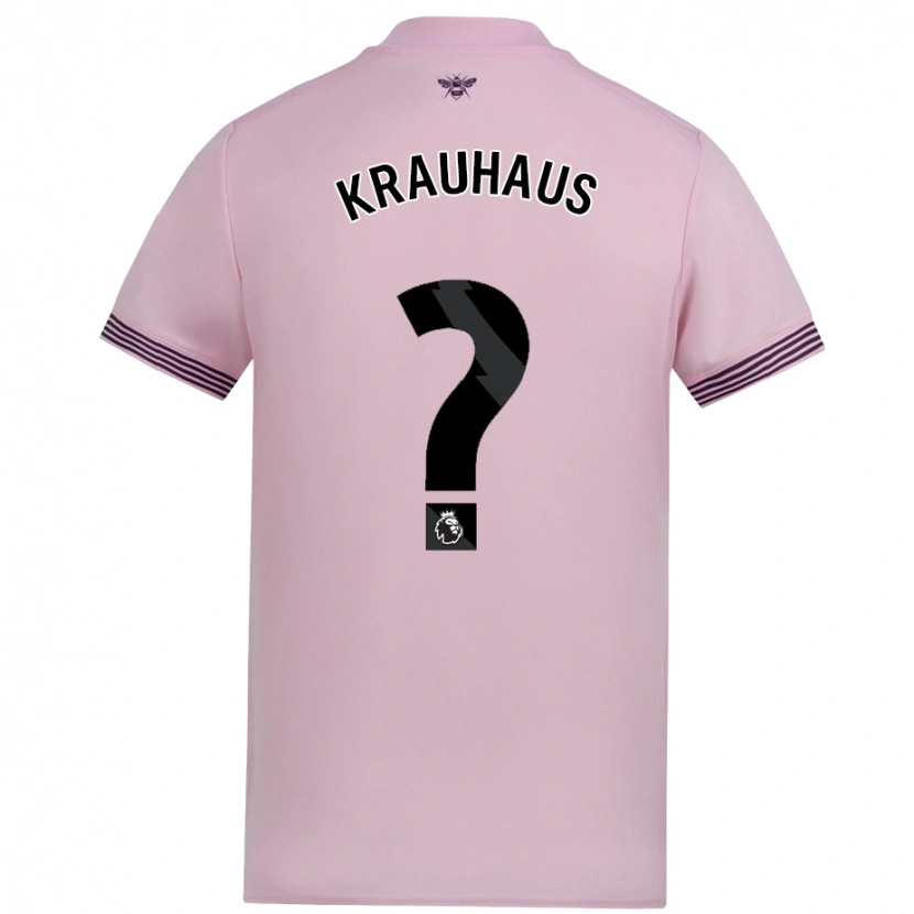 Danxen Niño Camiseta Ben Krauhaus #0 Rosa 2ª Equipación 2024/25 La Camisa