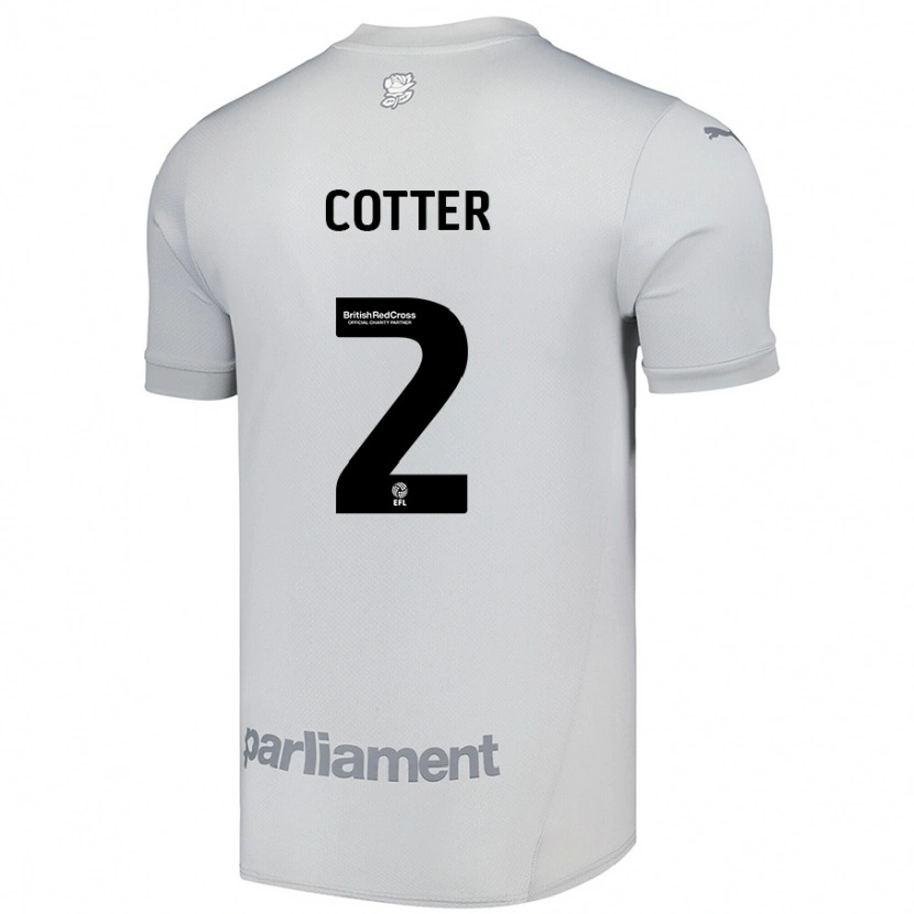 Danxen Niño Camiseta Barry Cotter #2 Gris Plata 2ª Equipación 2024/25 La Camisa